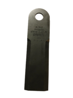 back side of Kondex Straw Claw chopper blades for John Deere combines. Box of 8 straw chopper knives with serrated, stay-sharp design for better residue management.