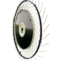 side profile of tine support bands for Sitrex and Tonutti hay rake wheels. Rake wheel bands, silencer bands, and rake teeth stiffeners help tines last longer.